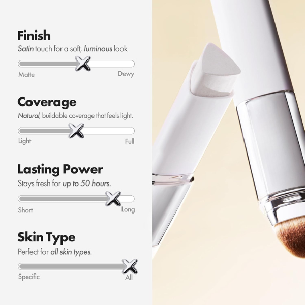 1+1 GRATUIT | GlowMorph™ | Teint parfait sans recherche de couleur | Fond de teint intelligent avec pinceau