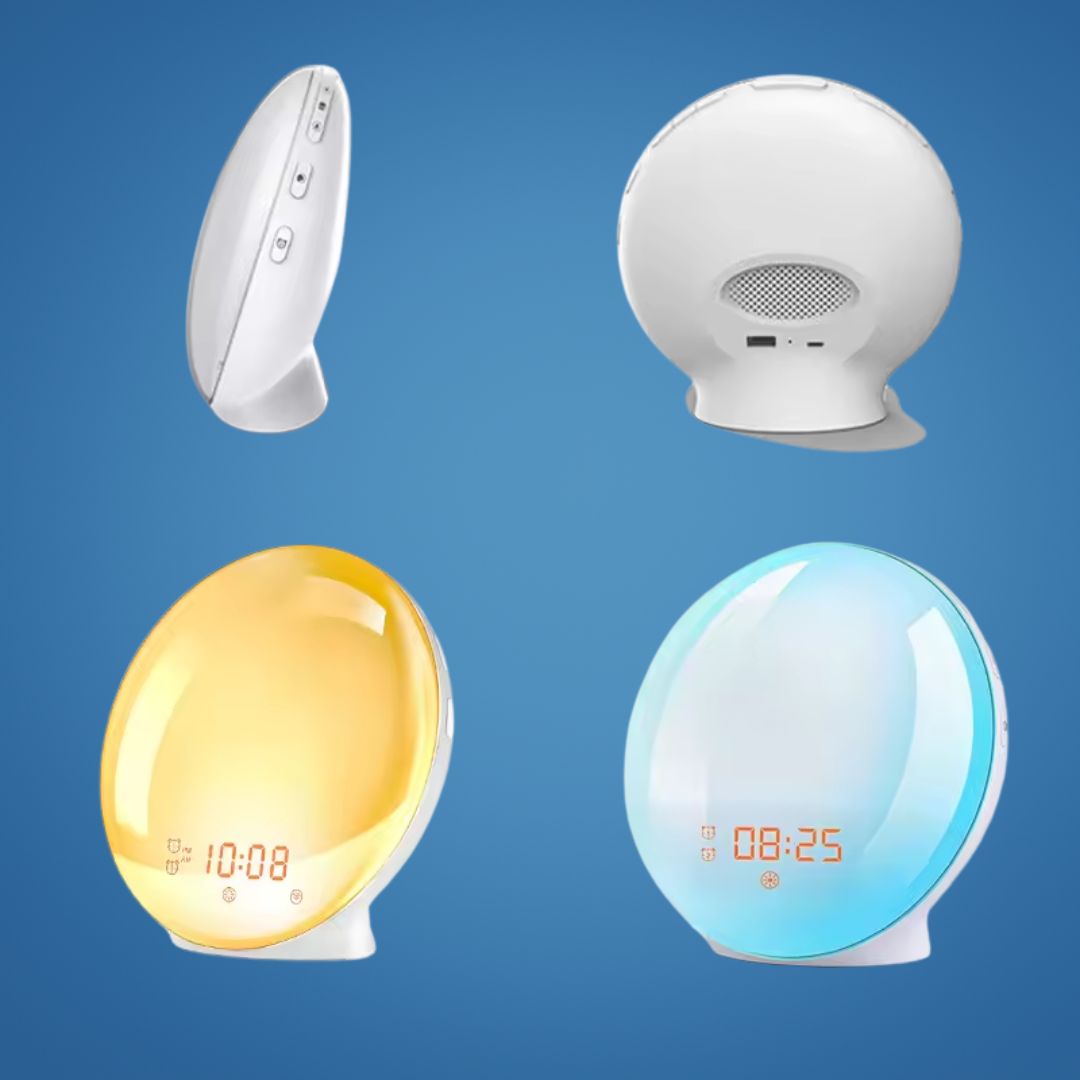 Skanto | Réveil au Lever du Soleil | Lumière Naturelle de Réveil avec Éclairage Ambiant pour Dormeurs Profonds & Matins Sombres