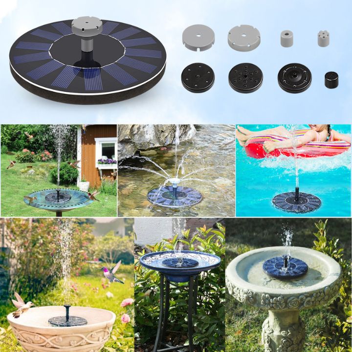 SunSpring™ | Fontaine de jardin flottante à énergie solaire