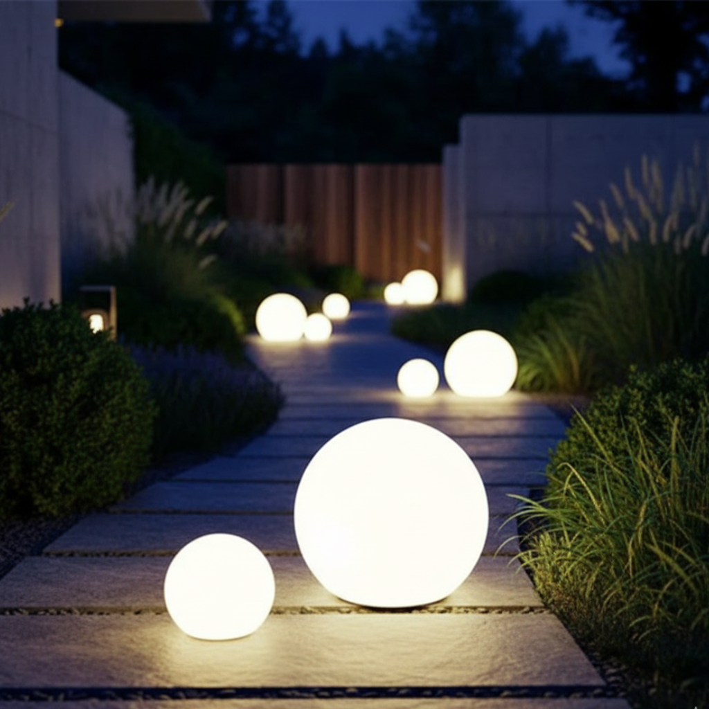 SphereGlow | Lampe à Boule Moderne Écologique et Stylée avec 16 Options de Couleurs