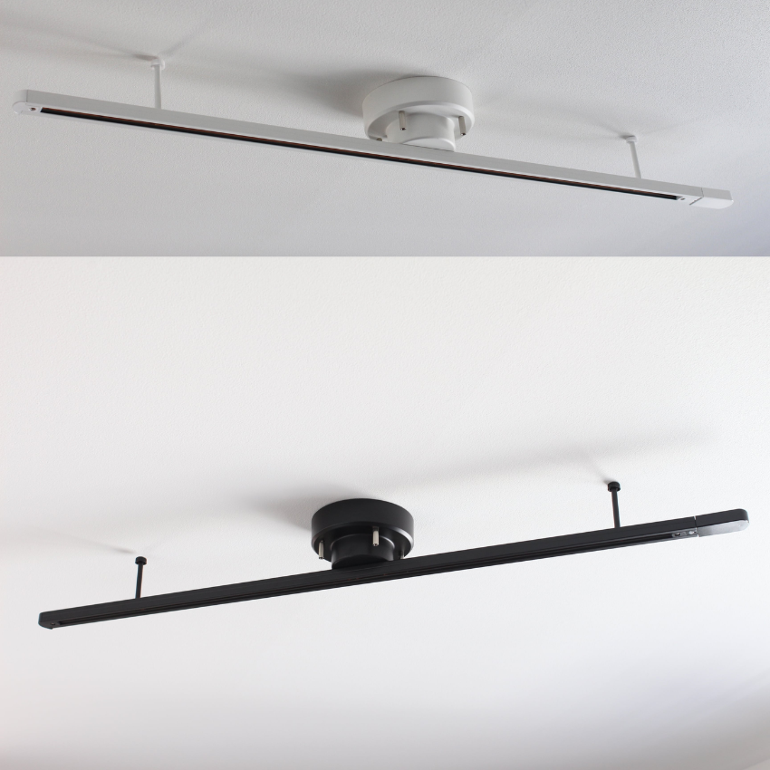 Rail d'éclairage suspendu rotatif 360° pour lampes suspendues et projecteurs