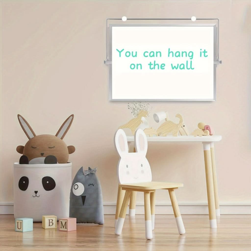 Tableau blanc magnétique portable avec support et accessoires