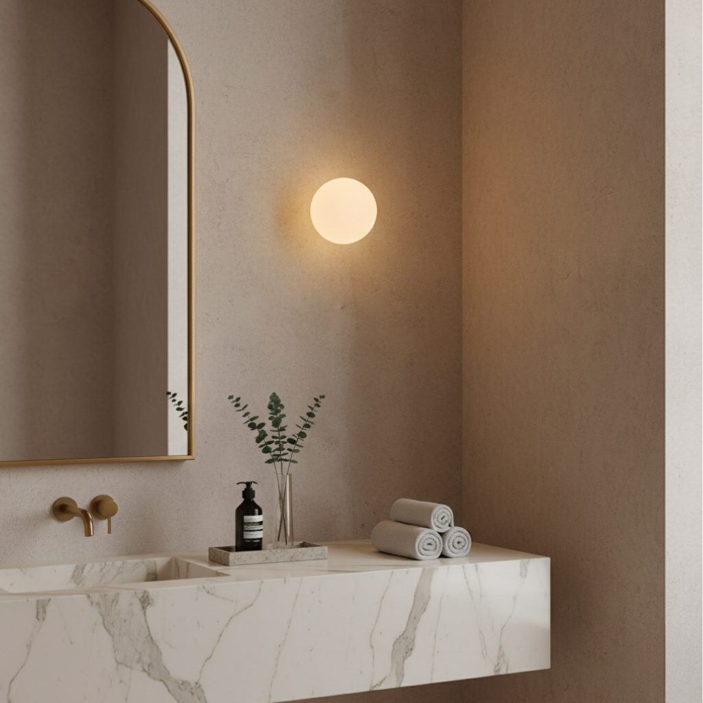Applique Murale Solstice - Applique en Verre Givré Moderne pour Intérieurs Minimalistes
