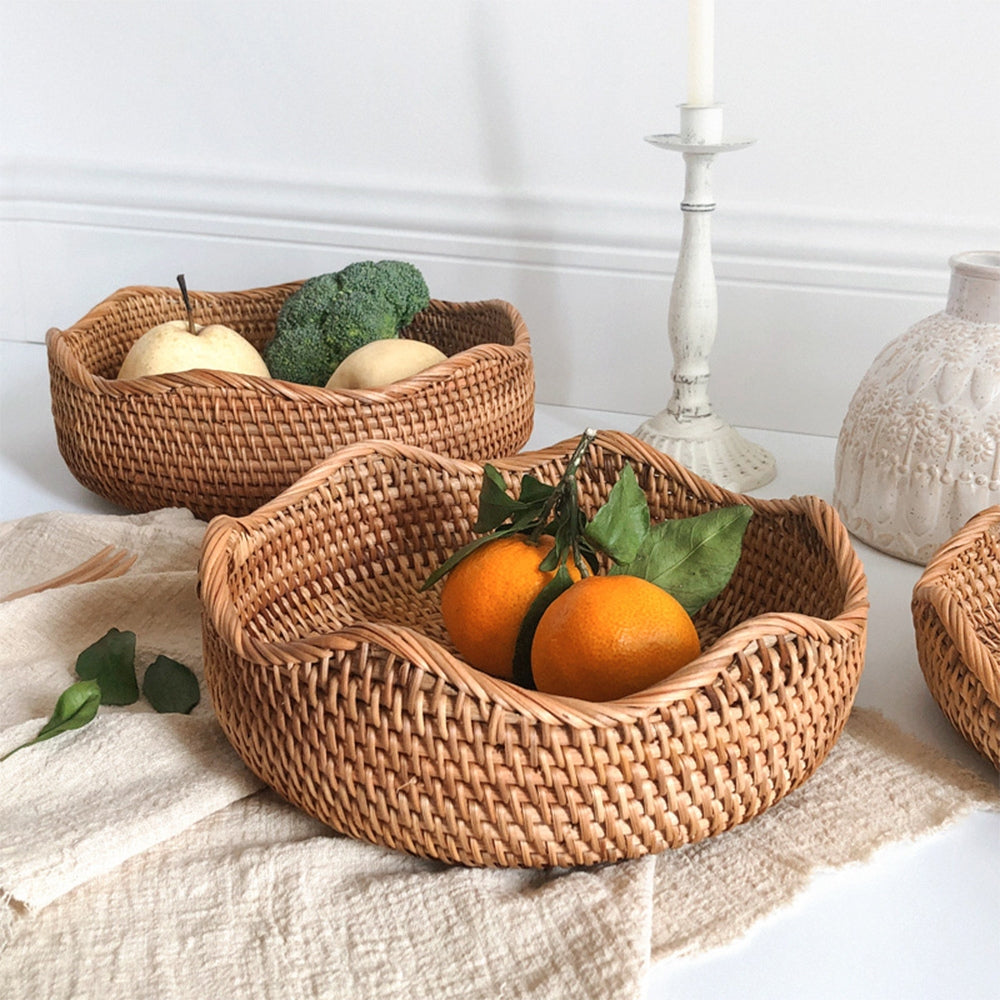 Panier en Rotin Tissé à la Main Élégant