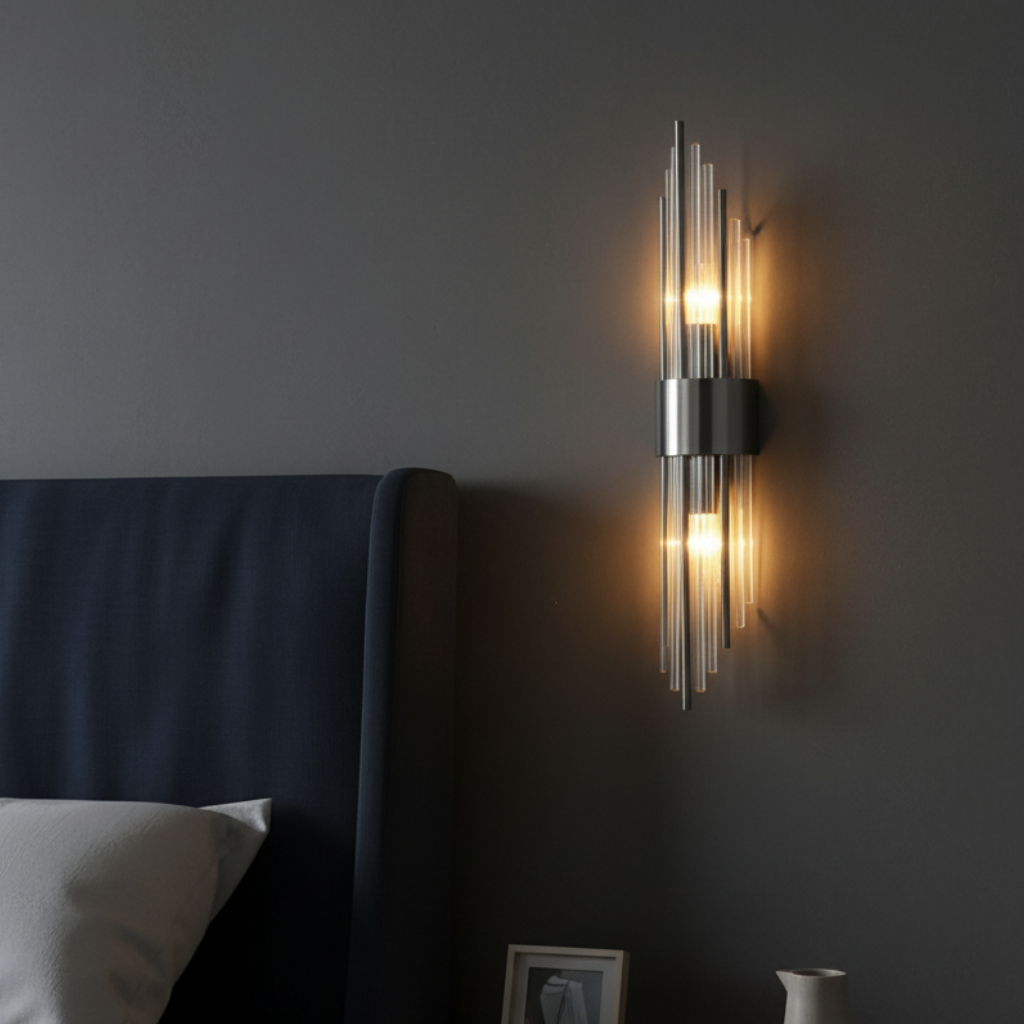Applique Murale en Cristal Élégante - Lampes Murales LED Ajustables pour Espaces Modernes