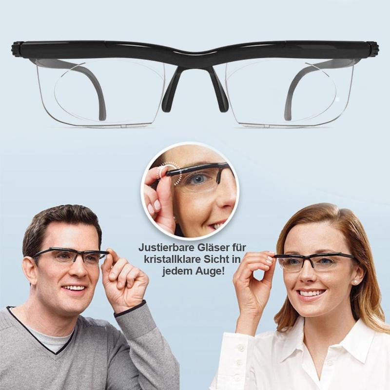 Sandsberg | Lunettes de lecture réglables Unisexe | Lentille zoom ajustable | Noir