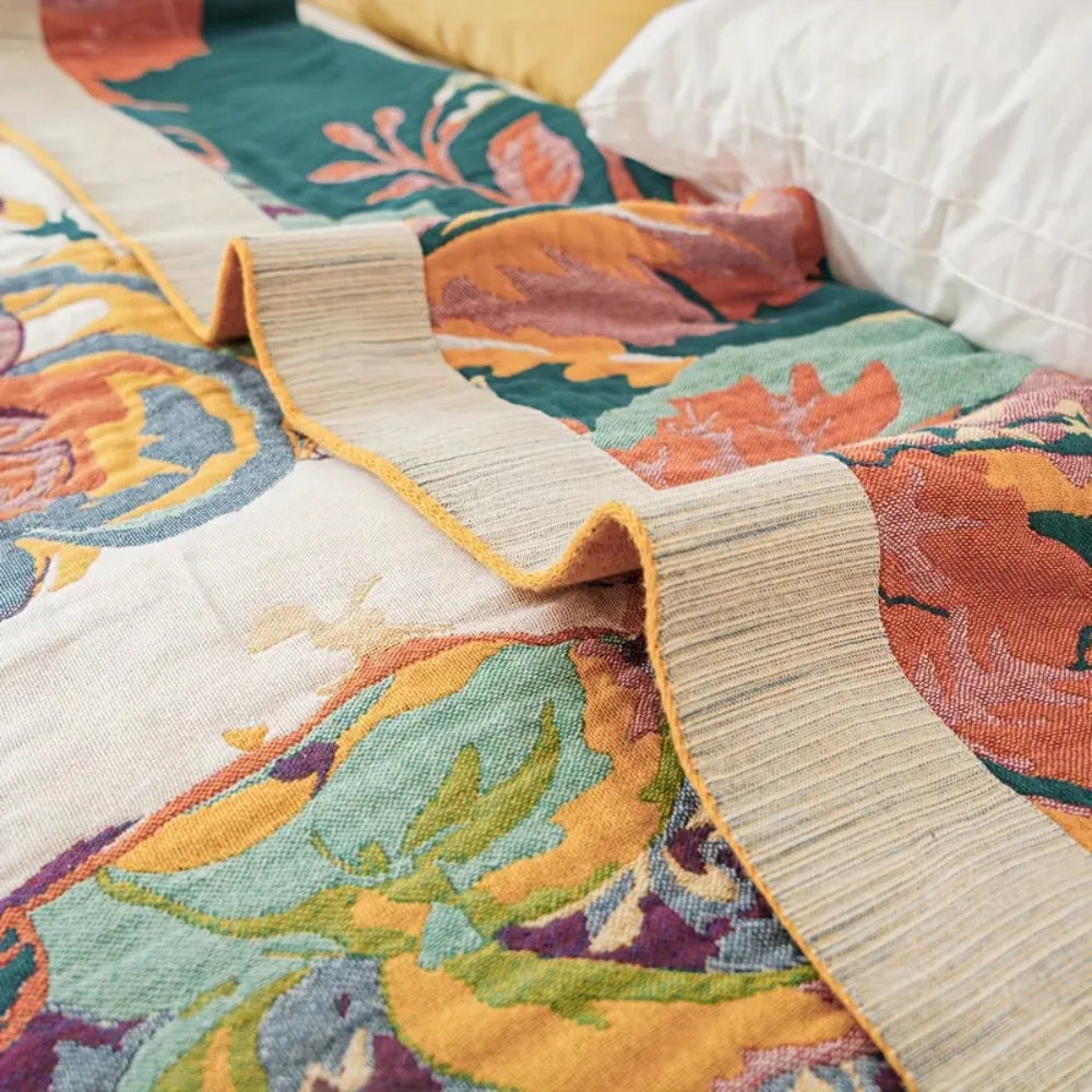 Couverture en Coton Sienna Floral Bloom