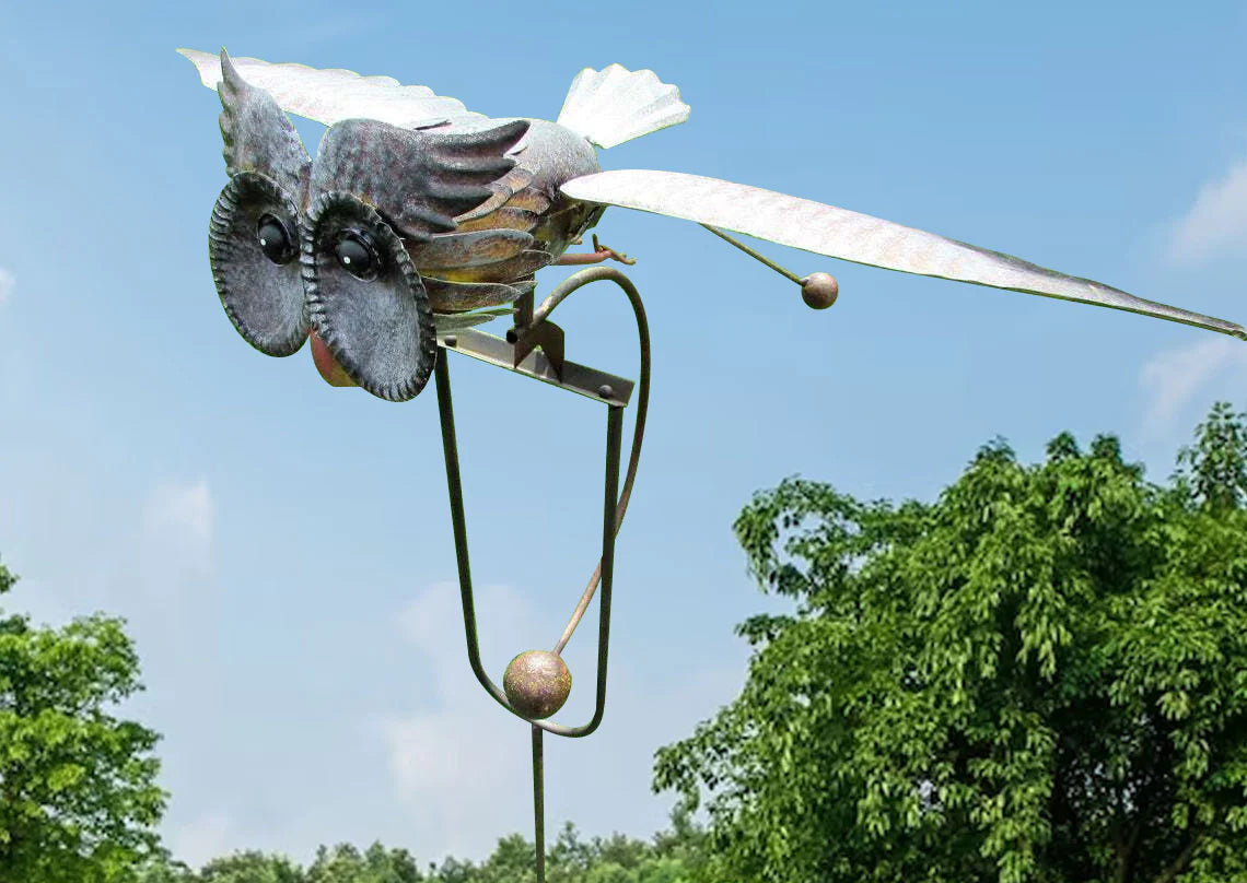 Générateur de Vent en Métal en Forme d'Oiseau - Ornements de Jardin Décoratifs
