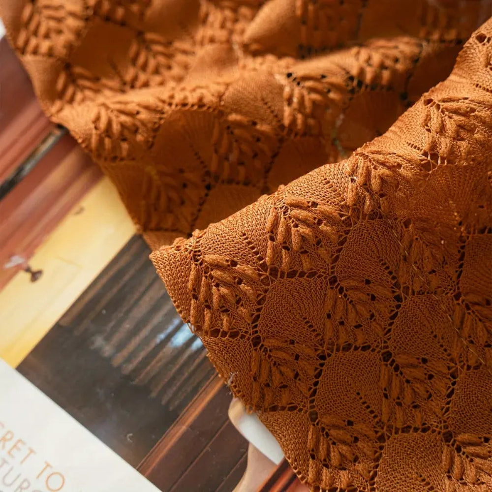 Rideau en Crochet Boho Amber Glow