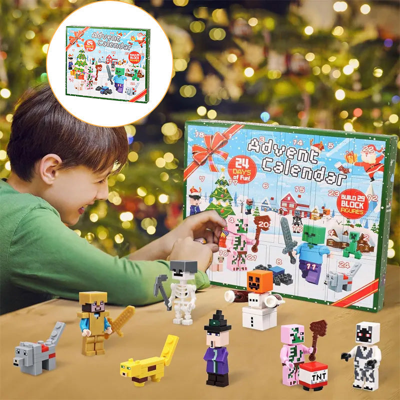 Calendrier de l'Avent de Noël 2024 comprenant 29 personnages