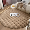 Tapis Rond en Fleece Antidérapant 80 x 80 cm