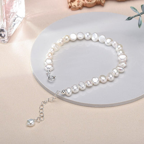 Bracelet en Argent avec Perles d'Eau Douce | 1+1 GRATUIT