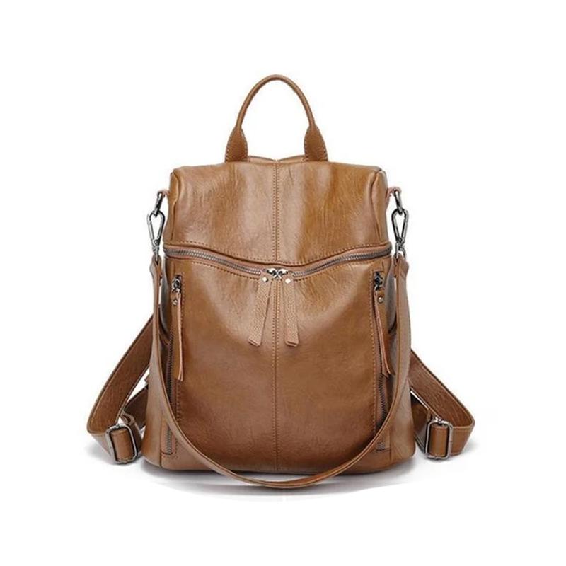 Sac à dos grande capacité - Cuir véritable