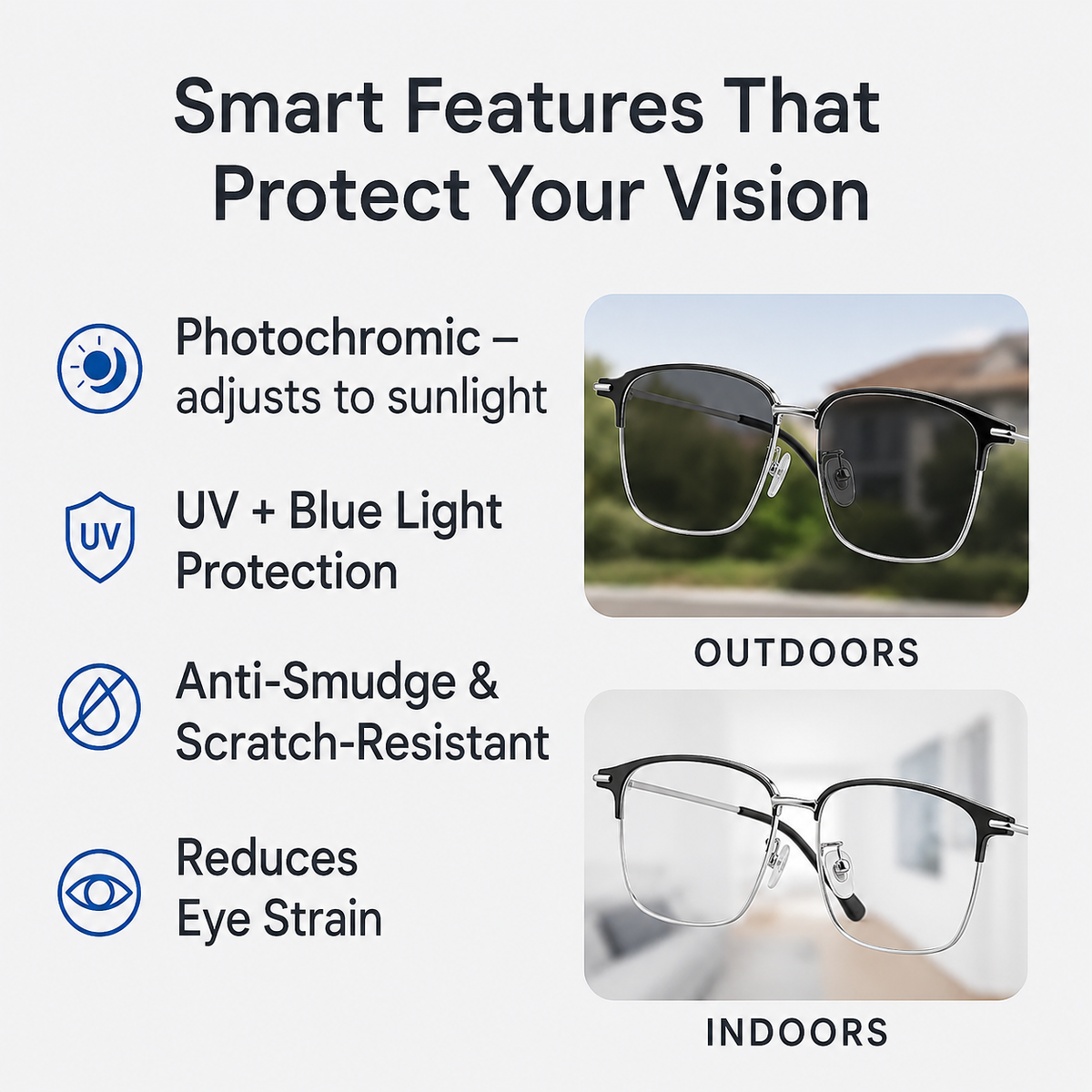 Lunettes Progressives Multifocales Intelligentes Unisexes Allemandes