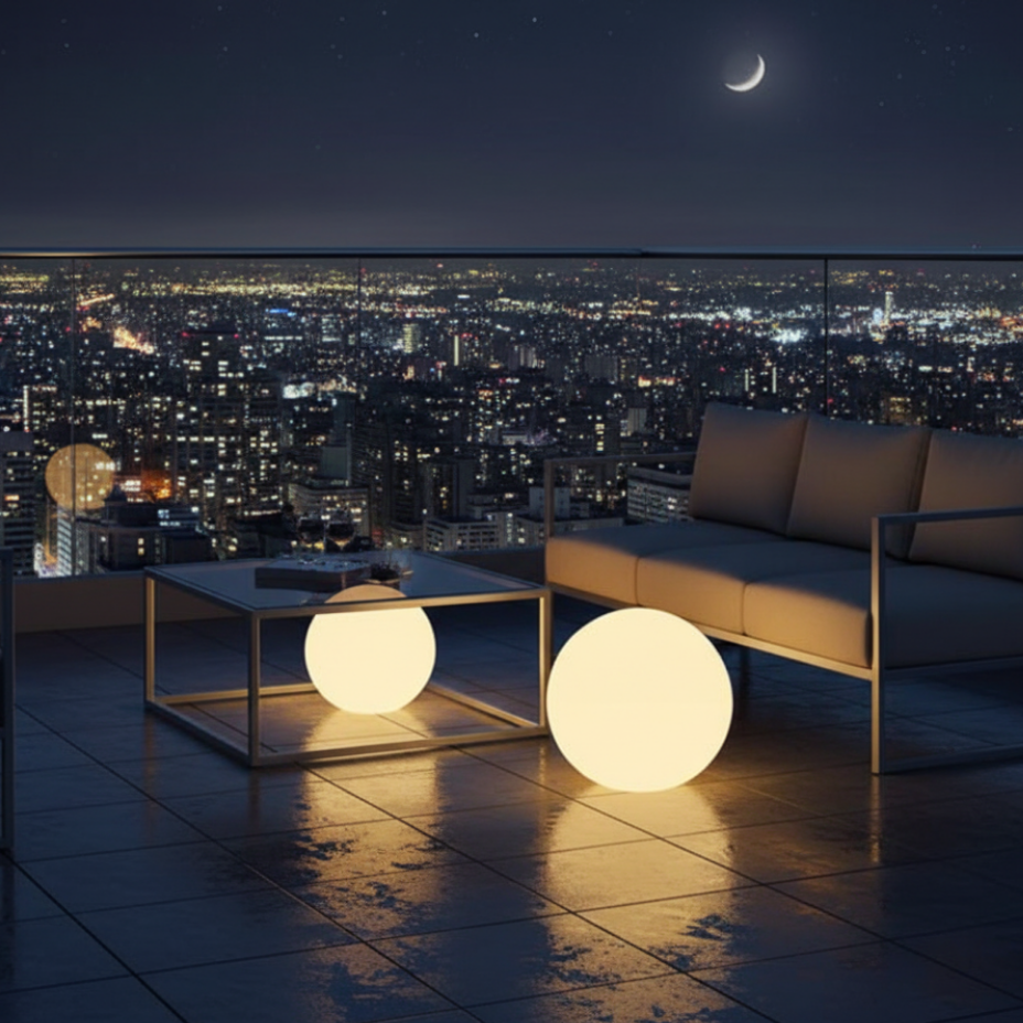 SphereGlow | Lampe à Boule Moderne Écologique et Stylée avec 16 Options de Couleurs
