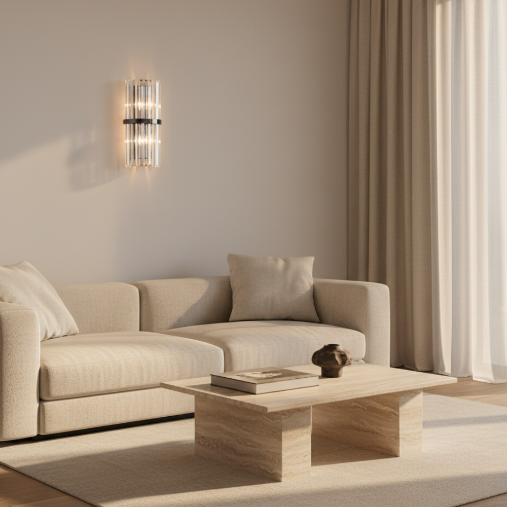 Applique Murale Élégante en Acier Inoxydable pour Salon ou Chambre