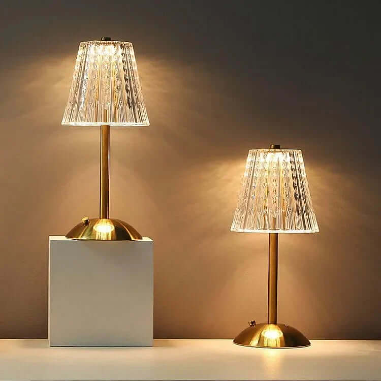 Lampe de Table en Cristal Activée par Tactile