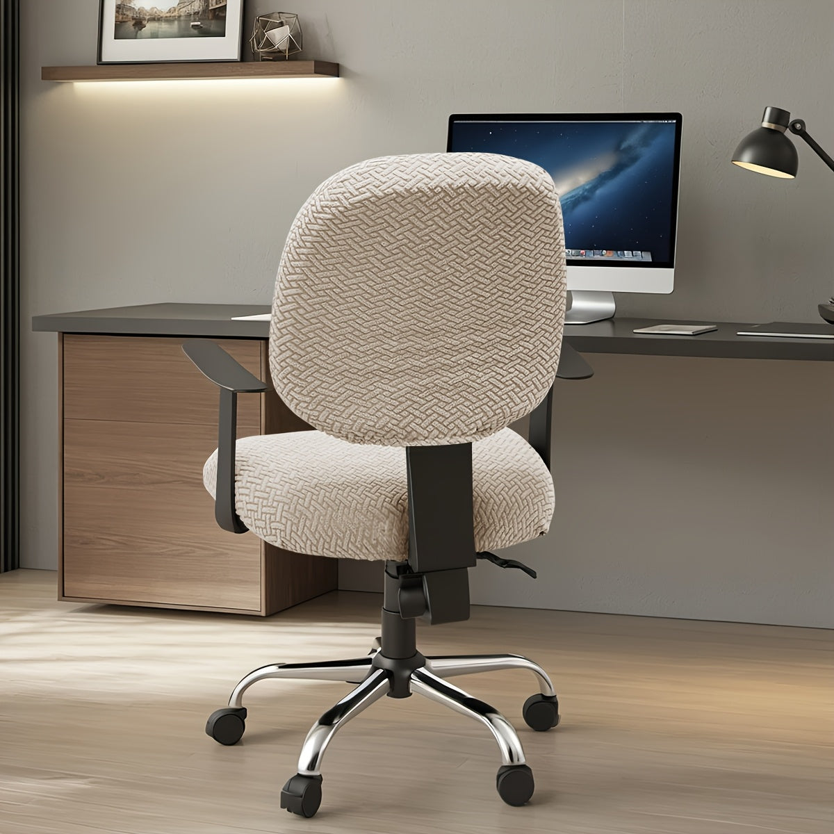 OFFICEGUARD – Ensemble de housses élastiques pour chaise/dos pour un nettoyage facile