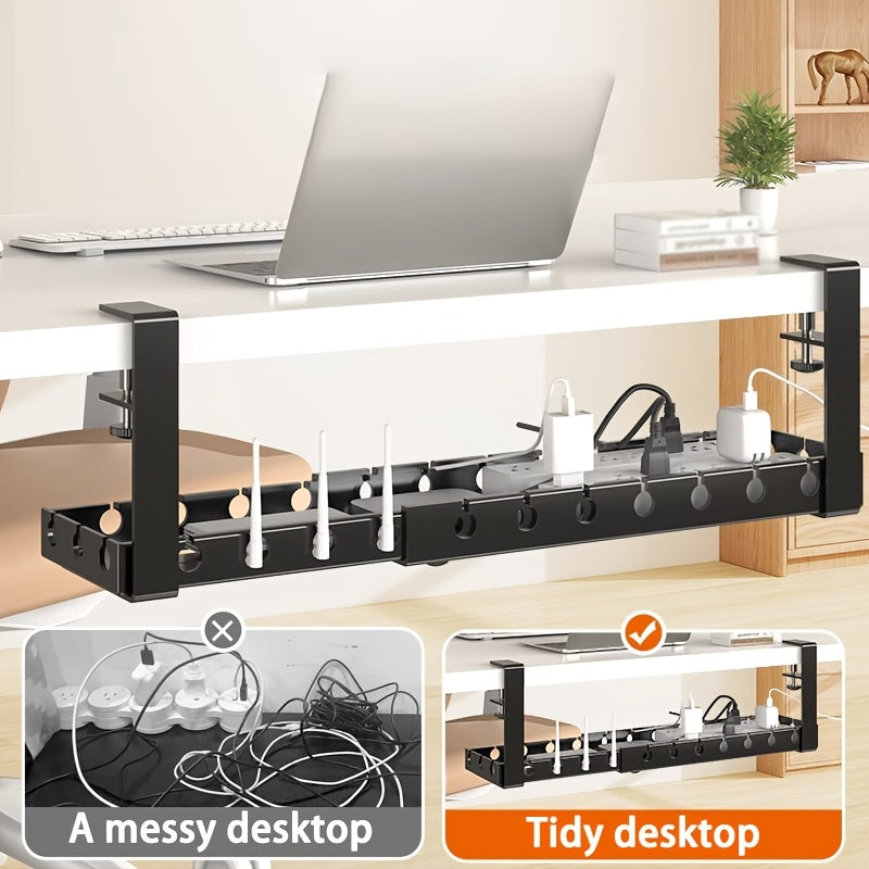 TANGLEFREE - Organisateur de câbles ajustable sous le bureau conçu pour des espaces de travail plus propres et plus ordonnés.