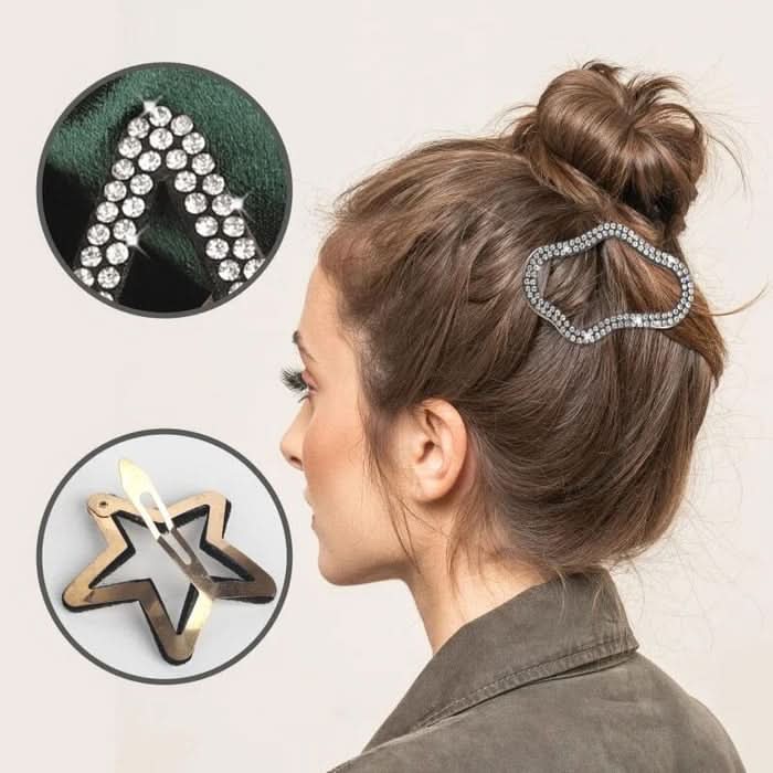 Élégants et brillants clips à cheveux (x4)