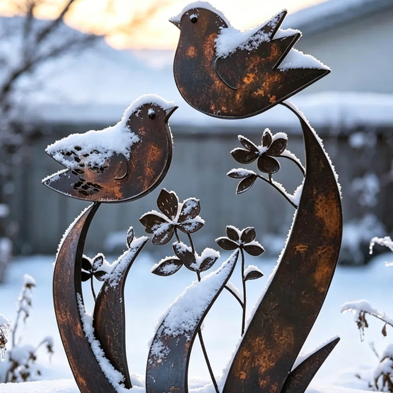 GardenCharm™ | Clôture de jardin décorative avec motifs d'oiseaux et de fleurs
