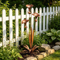Décoration de jardin en fer avec carillon éolien