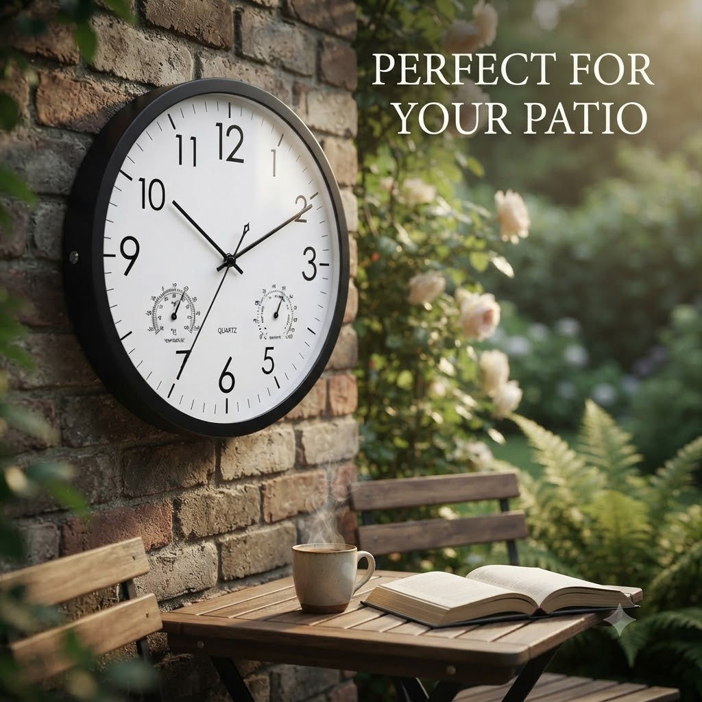 Horloge d'extérieur avec température et humidité