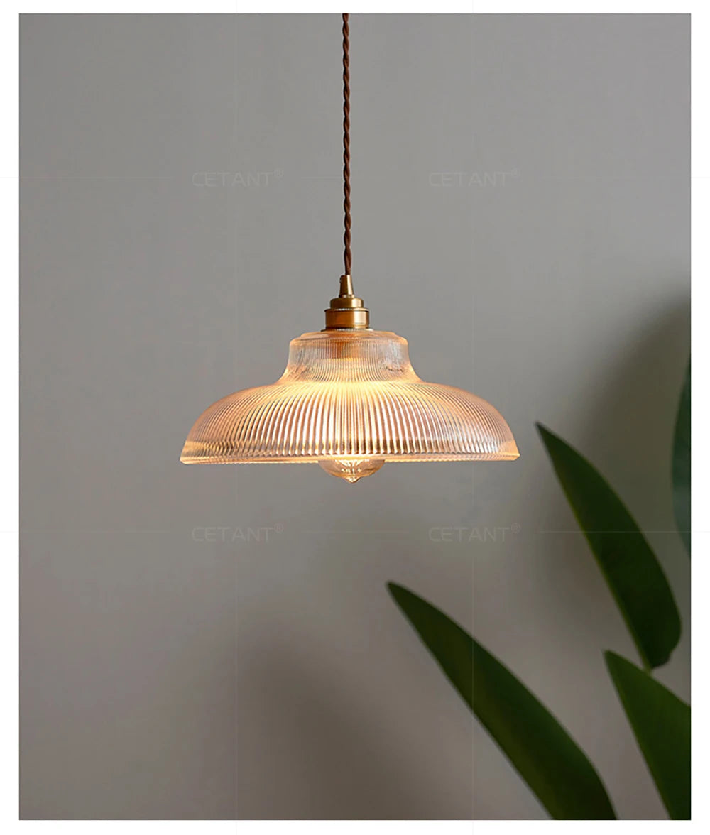 Lampe suspendue en verre Solstice Glow