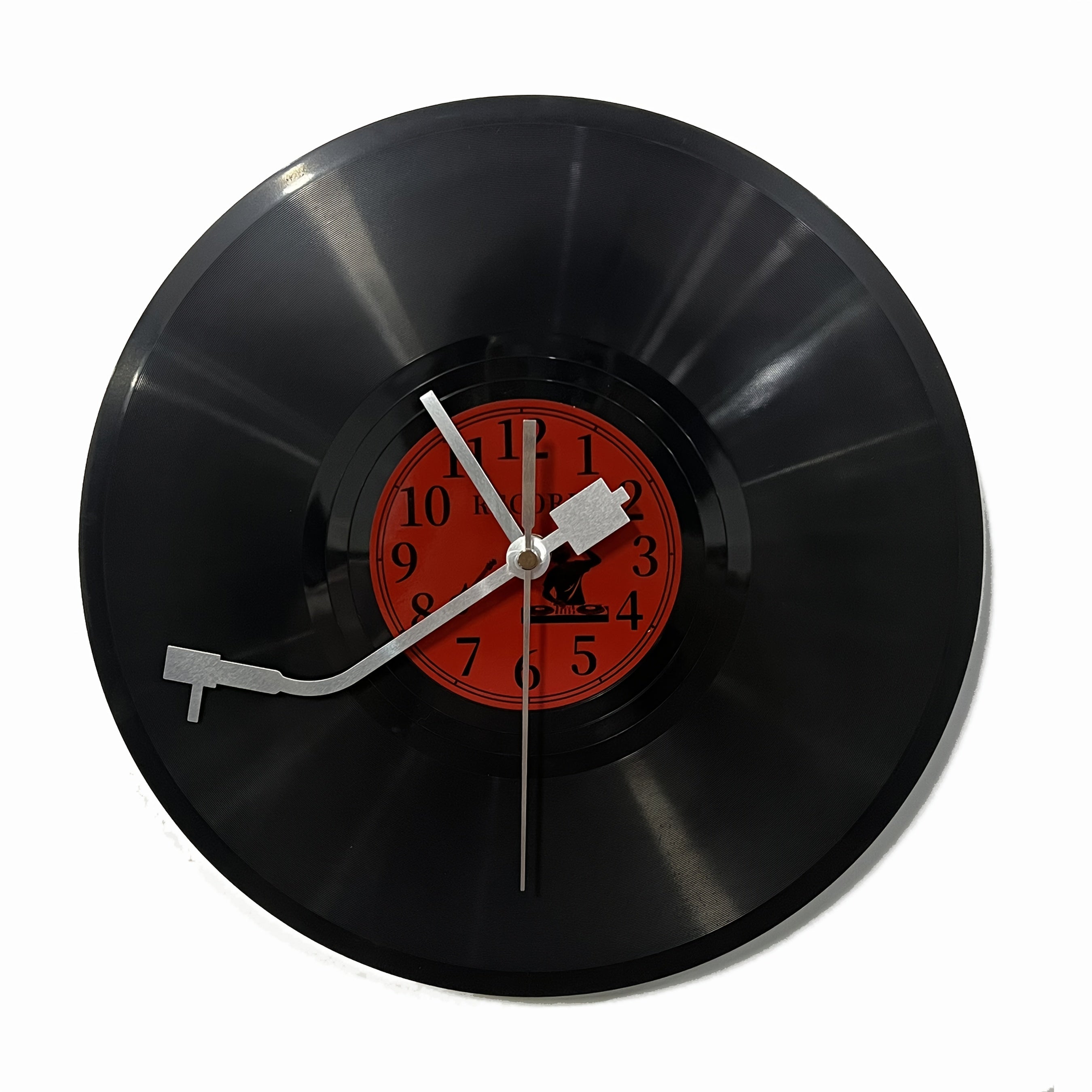 TIMETUNES - Horloge Murale en Vinyle Rétro Silencieuse Décorative