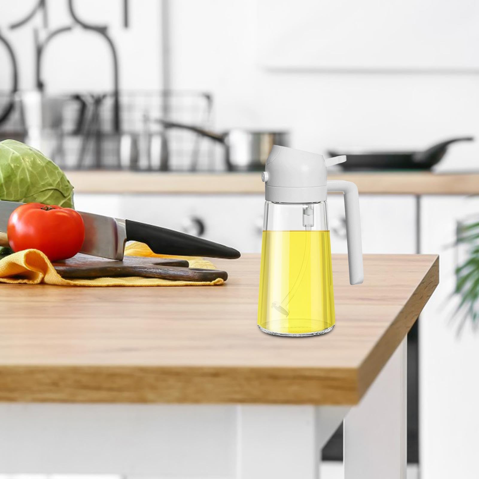 Skanto | Bouteille Distributeur d'Huile 2-en-1 | Pompes et Distributeurs d'Huile | Cuisine Saine