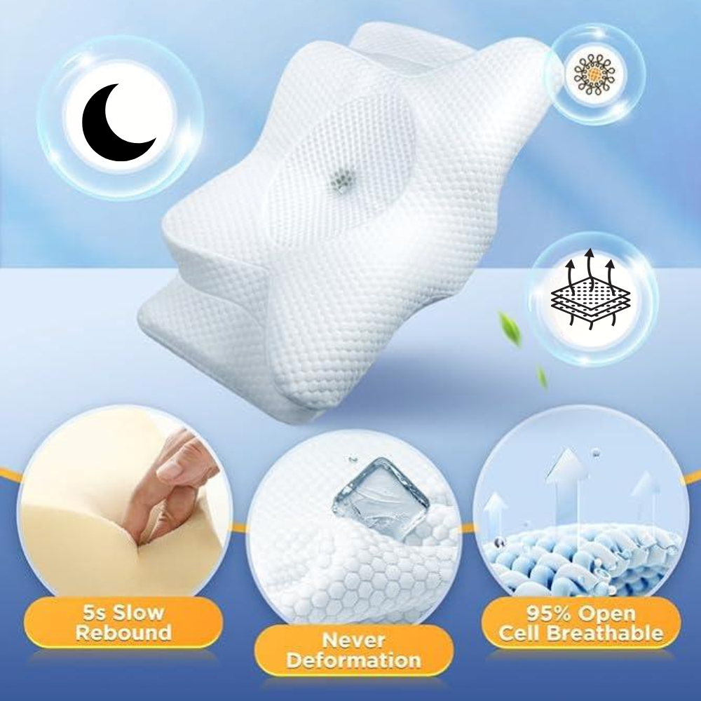 Skanto | Coussin Anti-Ronflement | Soutien Ergonomique pour le Cou et la Tête | Blanc
