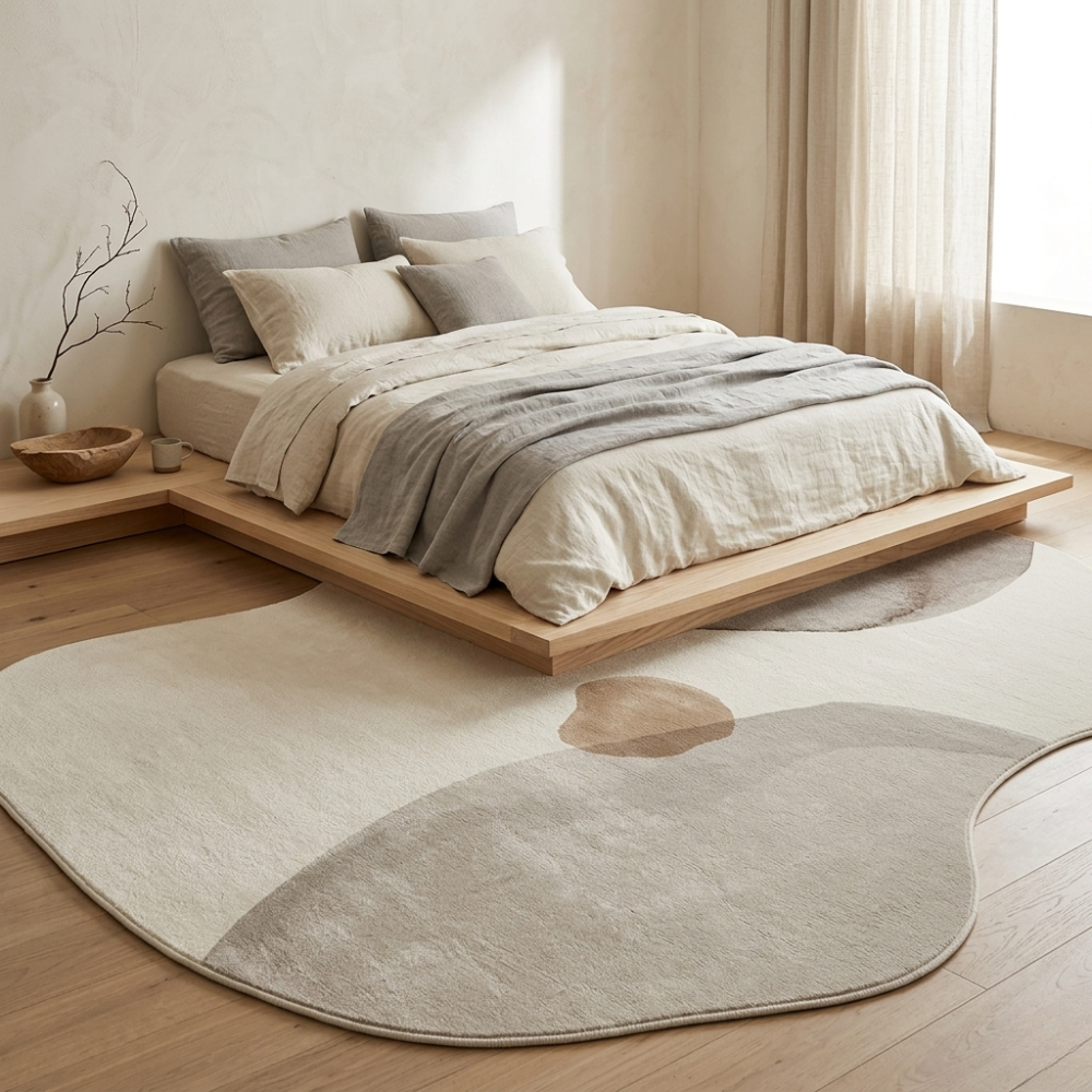 Tapis Novara | Tapis non glissant inspiré du Japon, moelleux pour le salon ou la chambre