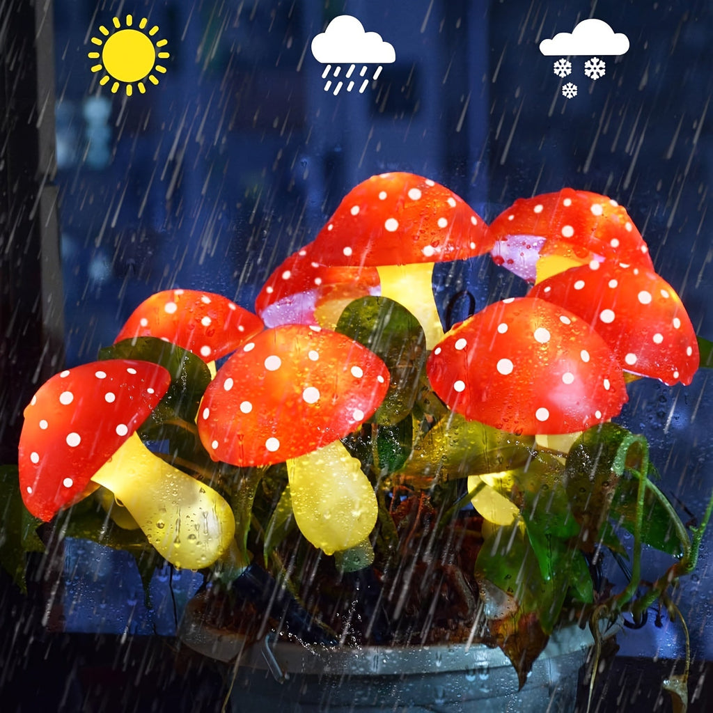 Champignons Magiques de Jardin - Éclairage Ludique pour l'Extérieur