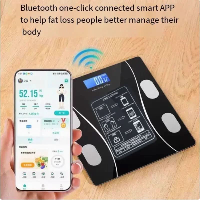 Balance d'analyse corporelle intelligente avec connectivité d'application