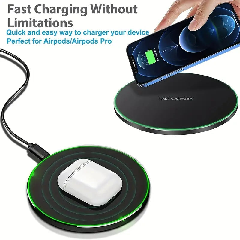 CHARGEUR SANS FIL RAPIDE 30W POUR IPHONE ET AUTRES APPAREILS | PLATEAU DE CHARGEMENT PAR INDUCTION