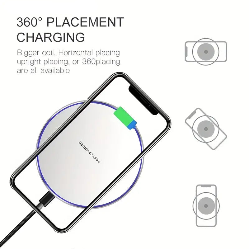 CHARGEUR SANS FIL RAPIDE 30W POUR IPHONE ET AUTRES APPAREILS | PLATEAU DE CHARGEMENT PAR INDUCTION