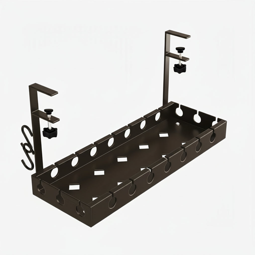 TANGLEFREE - Organisateur de câbles ajustable sous le bureau conçu pour des espaces de travail plus propres et plus ordonnés.