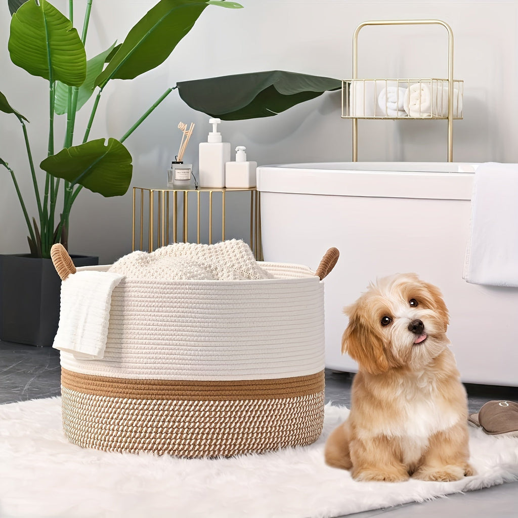 Panier de Rangement en Coton Boho - Solution Élégante et Pratique