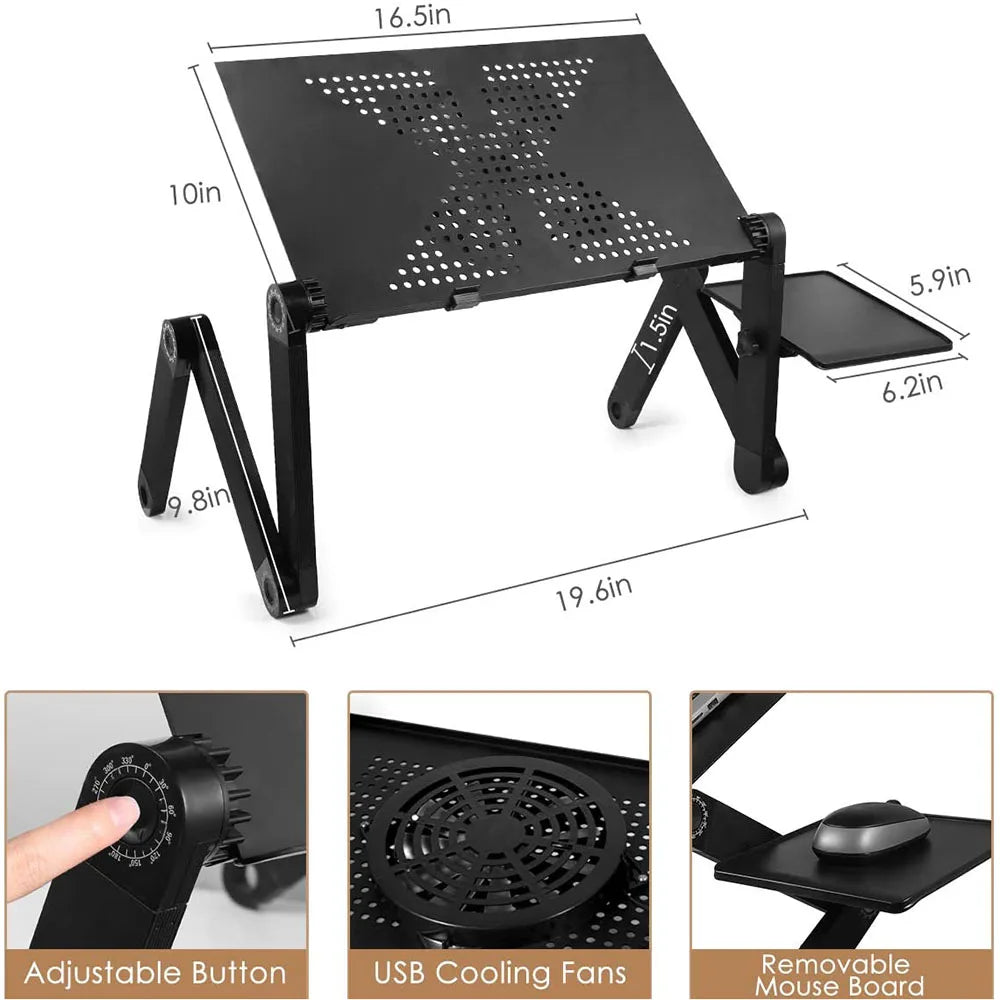 Support Ergonomique pour Ordinateur Portable Réglable à 360° pour la Productivité