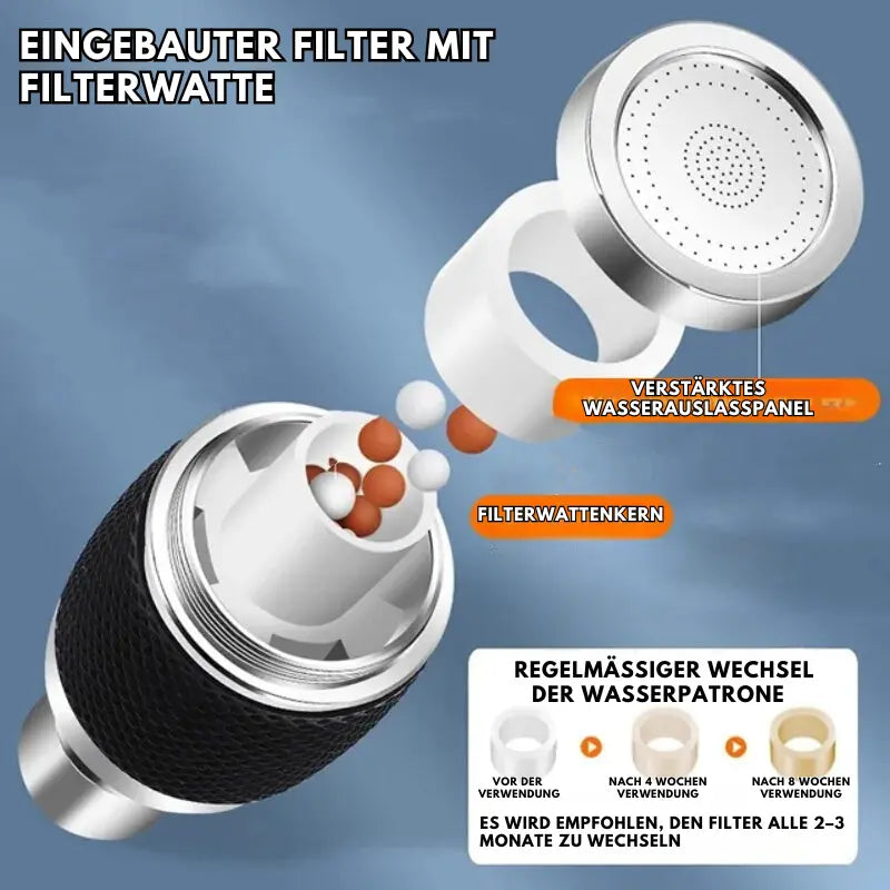 Robinet à embout | Pivotant à 360° | Design anti-éclaboussures | Montage facile