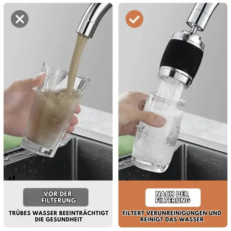 Robinet à embout | Pivotant à 360° | Design anti-éclaboussures | Montage facile