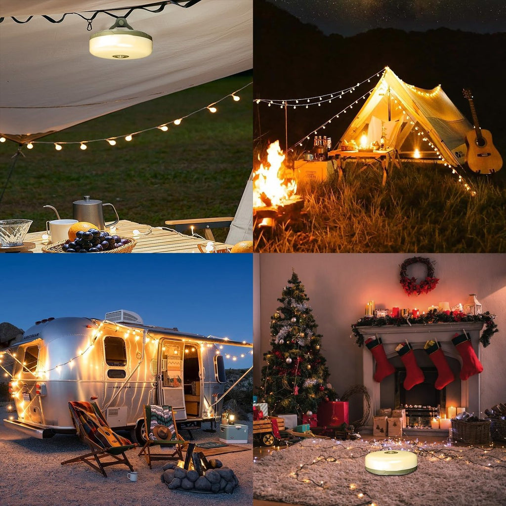 CampLite™ | Lampe de camping 4-en-1 avec guirlande lumineuse RGB et batterie externe