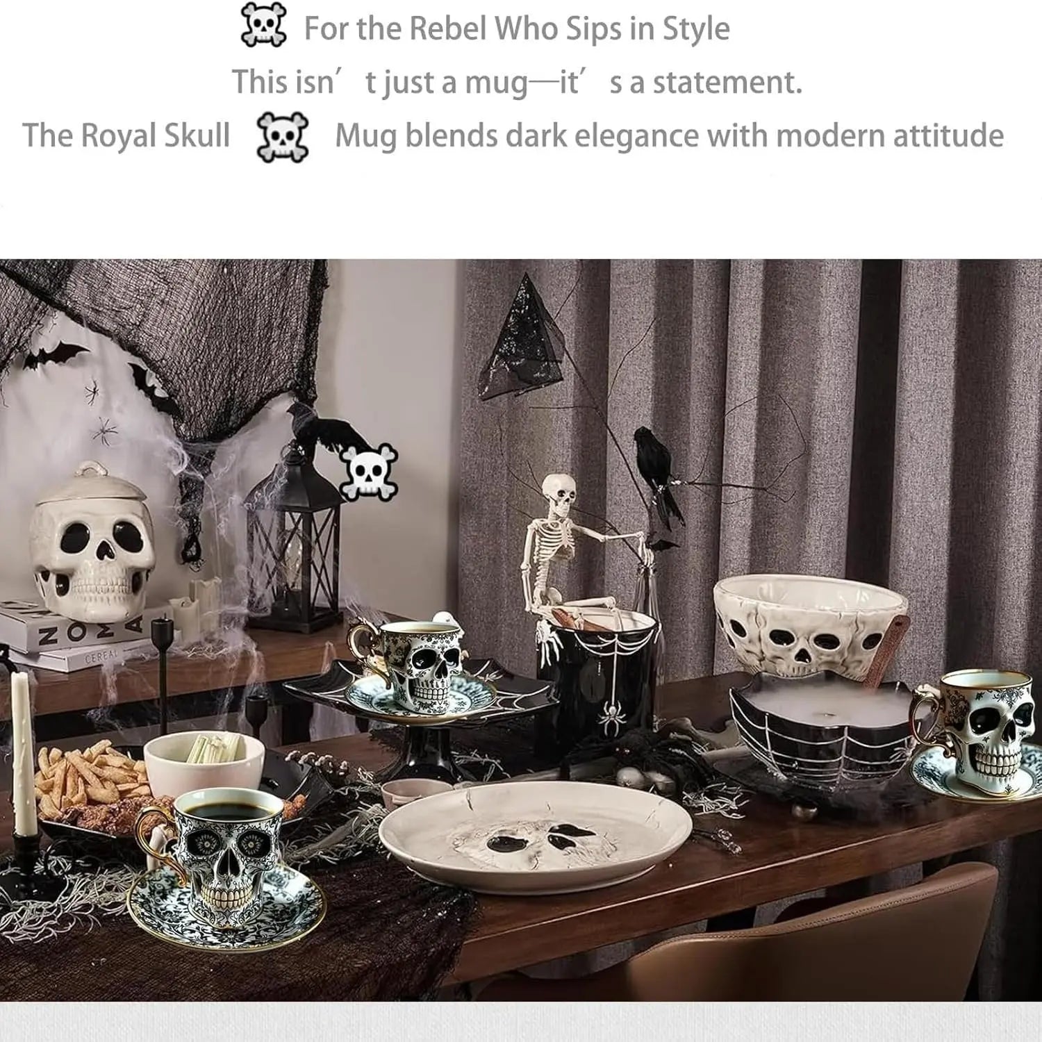 DarkChalice™ | Tasse à café design crâne — Élément mystique pour la table & vitrine