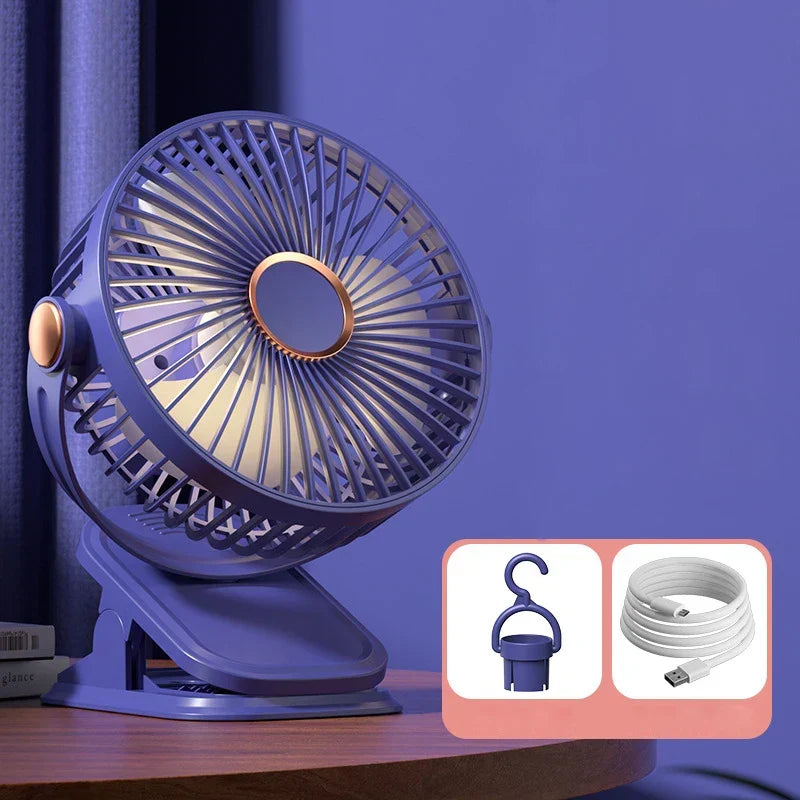 ClipBreeze™ | Ventilateur à clip USB silencieux avec 5 vitesses