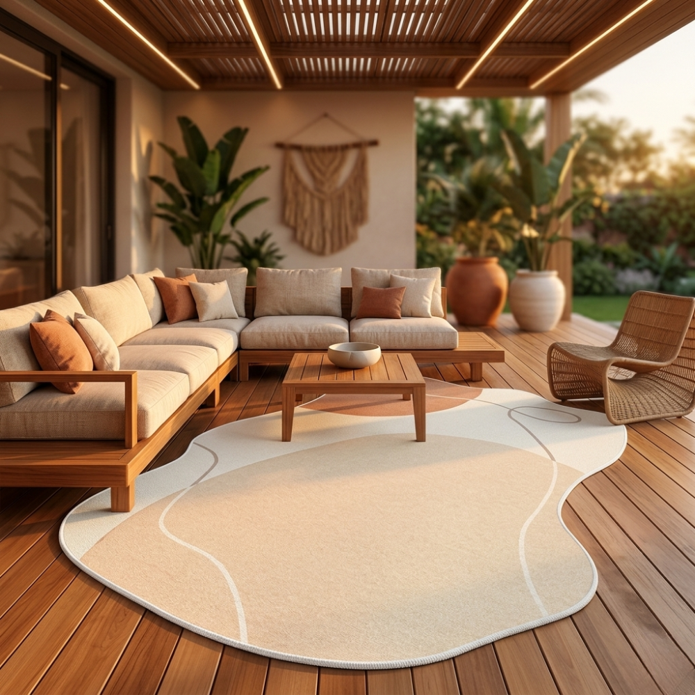 Tapis Novara | Tapis non glissant inspiré du Japon, moelleux pour le salon ou la chambre