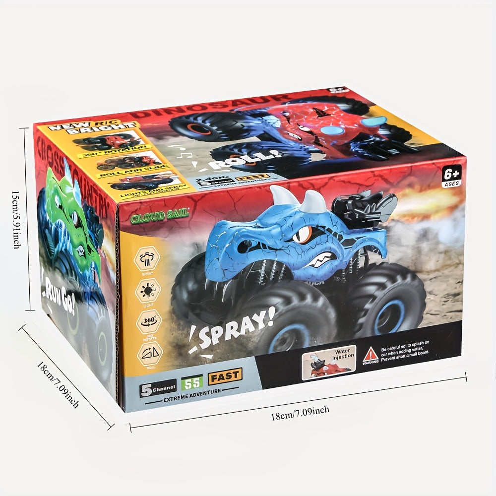 DinoBlaze Stuntauto - Monstre RC spectaculaire avec fumée et lumière