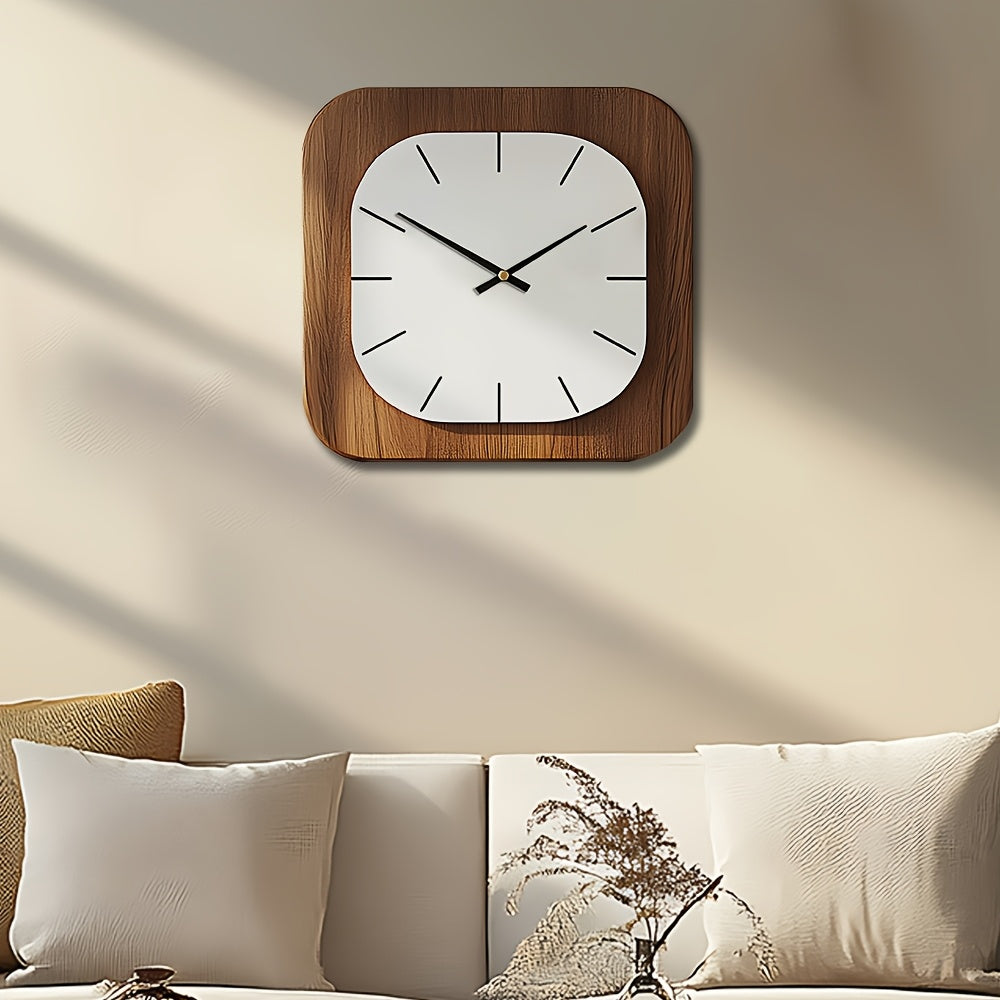 ART SQUAREWOOD – Horloge Murale en Bois Décorative