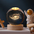 AstroCrystal – Lampe en Cristal 3D avec Motifs Spatiaux pour un Éclairage Magique
