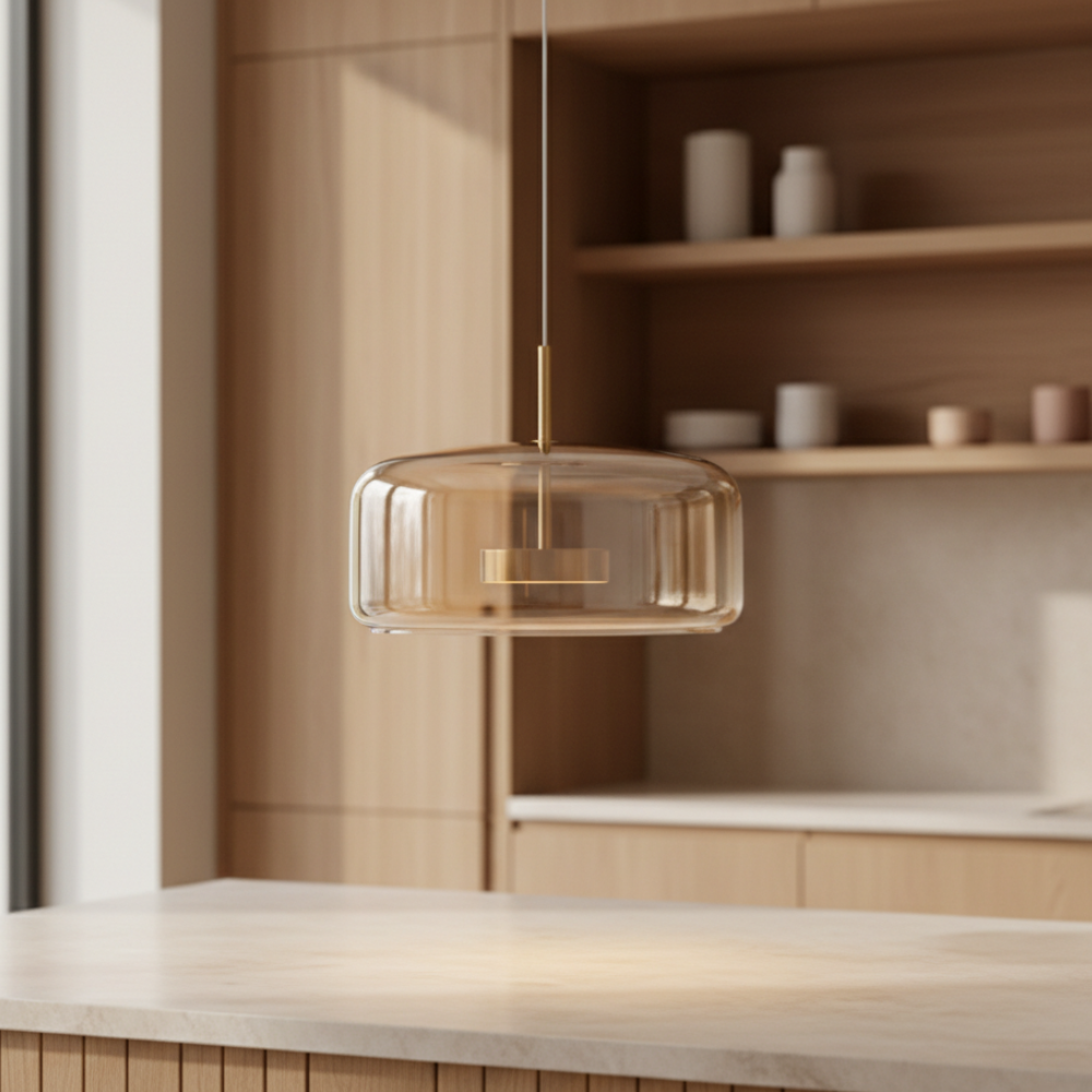 Lustre en Verre Nordic - Lumières Suspendues de Cuisine Ajustables