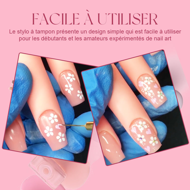 Tampon à Ongles - Stylo Tampon Simple pour l'Art des Ongles